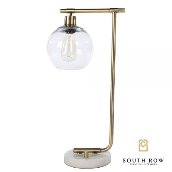 Marble & Gold Globe Table Lamp