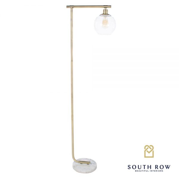 Marble & Gold Globe Floor Lamp