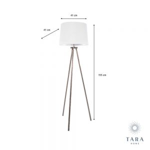 Ellie Satin Silver Tripod Floor Lamp