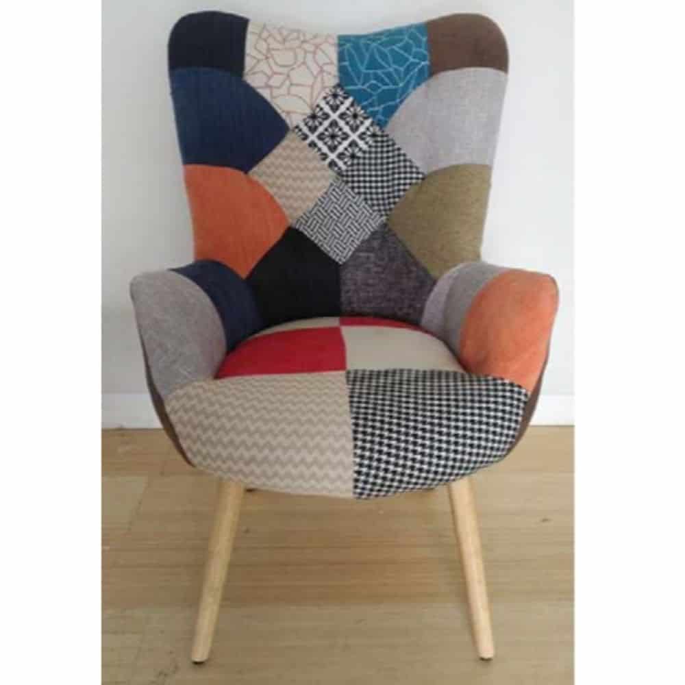 bright patchwork chairs