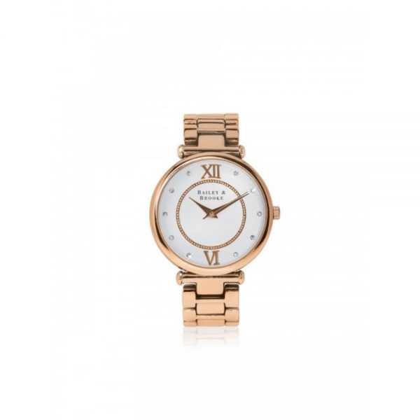 Bailey and Brooke Timeless Rose Gold Ladies Watch