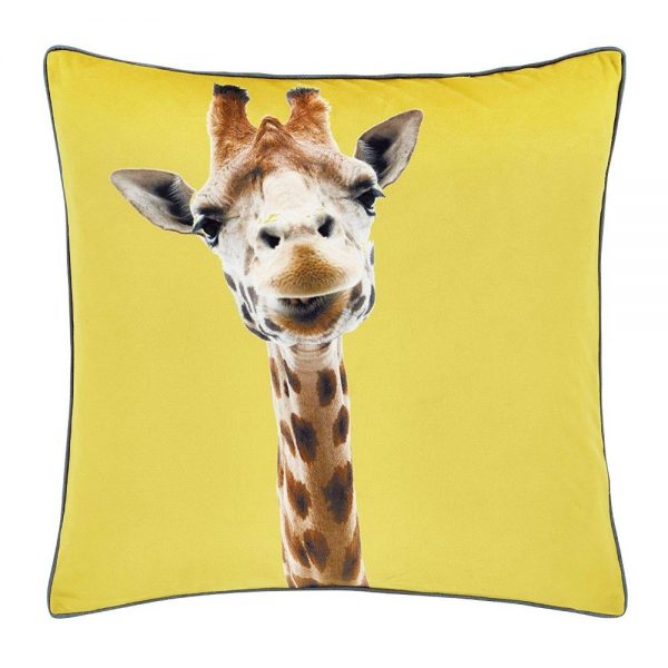 Catherine Lansfield Yellow Giraffe Filled Cushion