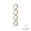 Amira Hex Accent 4 Section Gold Mirror