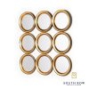 Harriet Wall Décor 9 Mirror Antique Gold