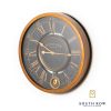 South Row Wall Clock With Gold Frame
