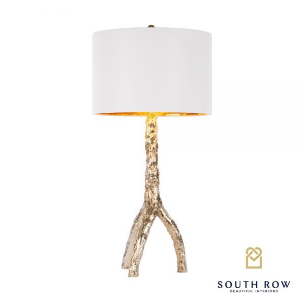 Tree Gold Table Lamp Reflective Gold Inner Shade