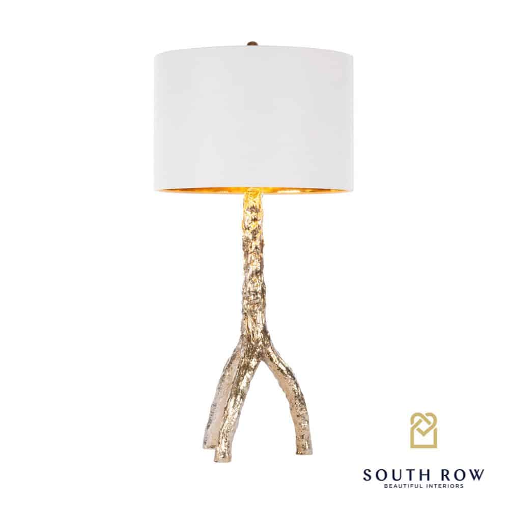 Tree Gold Table Lamp Reflective Gold Inner Shade