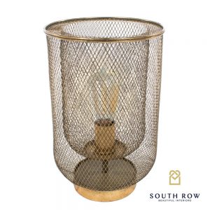 Azure Mesh Golden Metal Table Lamp