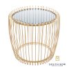 LOTTIE END TABLE SMOKED GLASS GOLD