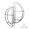 Harriet mirrored wall shelf silver