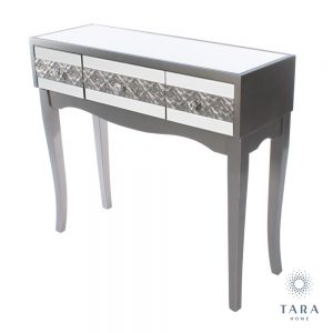 Jade Mirrored 3 Drawer Console Table