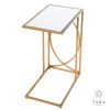 Franklin Gold Side Table with Mirrored Top