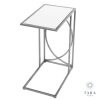 Franklin Silver Side Table with Mirrored Top