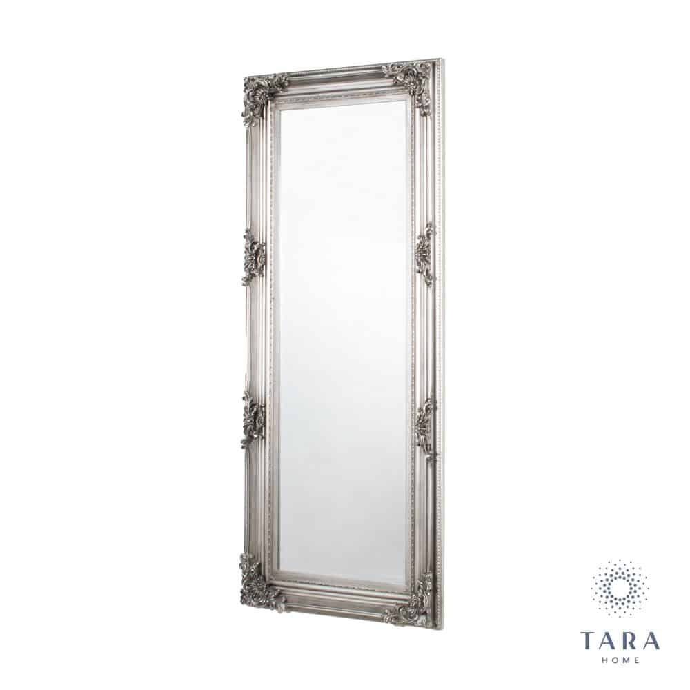 Monique mirror cheval antique silver