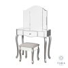 Reflections Mirrored Dressing Table and Stool Set