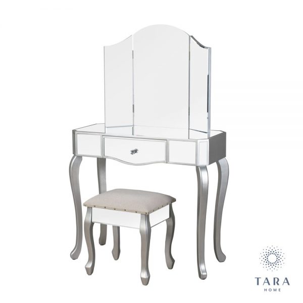 Reflections Mirrored Dressing Table and Stool Set