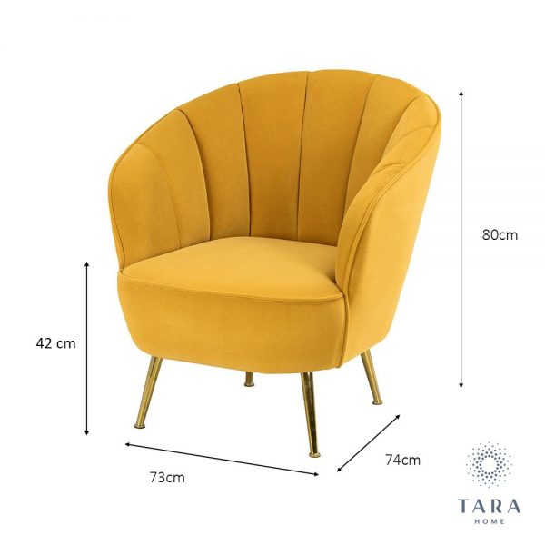 Kendall Mustard Yellow Accent Chair