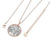 Silver Tree of Life in Rose Gold CZ Circle Pendant