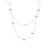 Romi Rose Gold Necklace Pearls and Chain