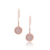 Romi Rose Gold Bent Pave Earrings