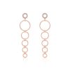 Romi Rose Gold Circle Drop Earrings