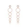 Romi Rose Gold Circle Drop Earrings