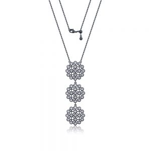 Romi Gun Metal Net Pendant