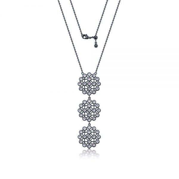 Romi Gun Metal Net Pendant