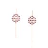 Romi Rose Gold Net Purple Earrings