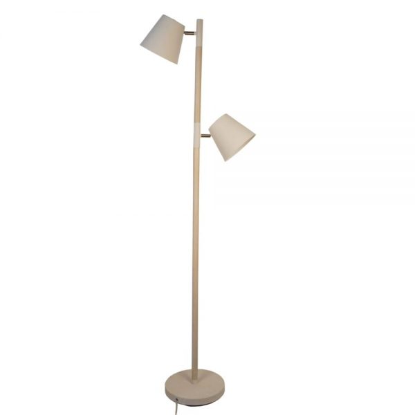 Freddie Metal and Ash Floor Lamp Height 147cm