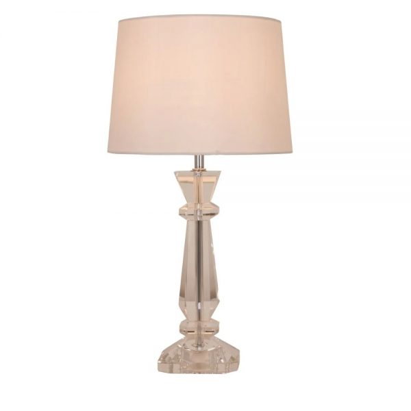 Sienna Glass Table Lamp and Shade Height 44cm