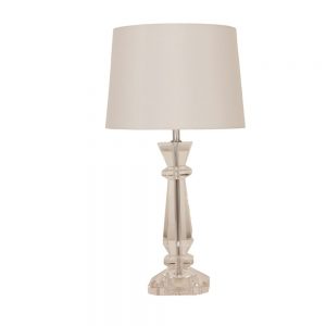 Sienna Glass Table Lamp and Shade Height 44cm