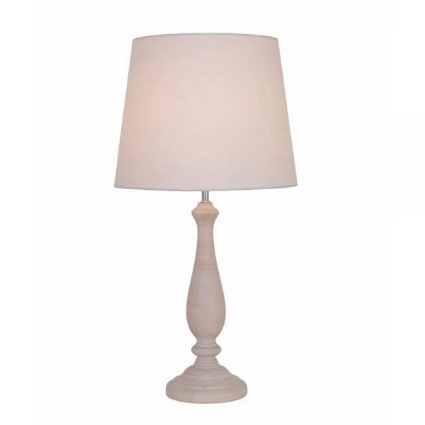 Wooden Table Lamp and Shade