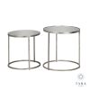 Avery Set of 2 Silver Side Tables Round