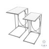 Franklin Set of 2 Silver Side Tables