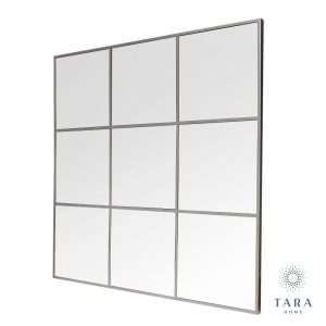 Square Champagne Window Mirror