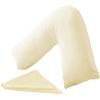 V Shape Cream Polycotton Pillowcase