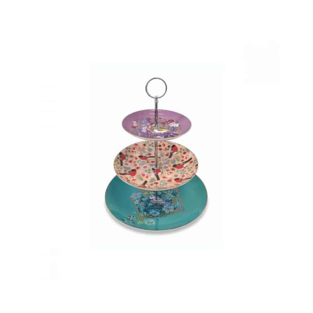 Tipperary Crystal Birdy 3 Tier Cake Stand