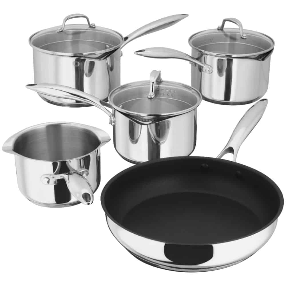 Stellar 7000 Draining Lid Saucepan Set 5 Piece