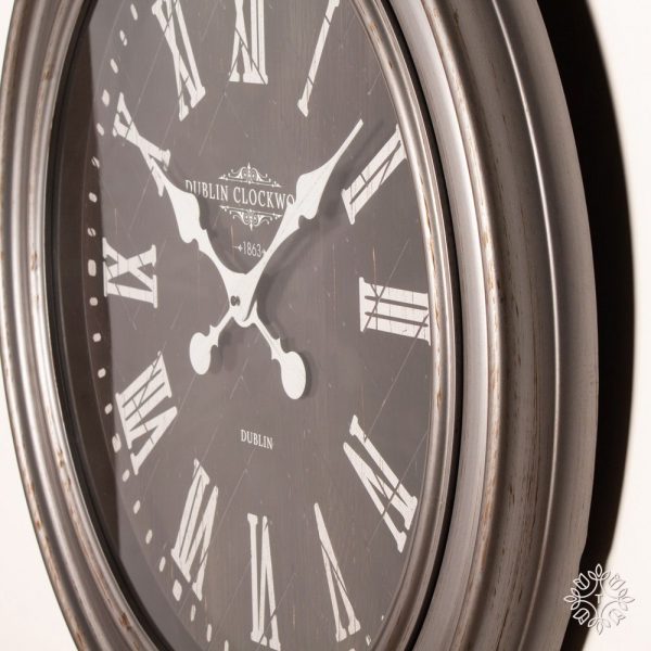 Jana Rustic Grey Wall Clock