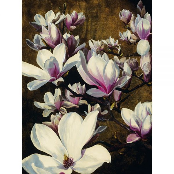 Sarah Caswell Magnolia Silk Canvas Art