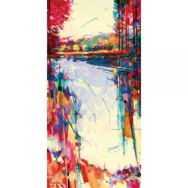 Doug Eaton Linear Lake Canvas Art