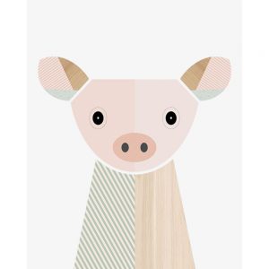 Little Design Haus Pig Canvas Art