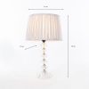 Bianca Table Lamp With Grey Pleated Shade