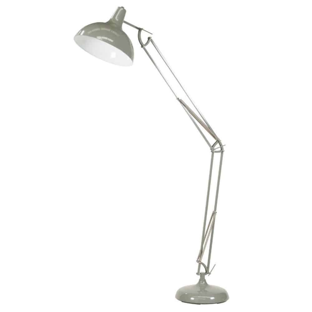 Alonzo Grey Painted Oversize Task Floor Lamp
