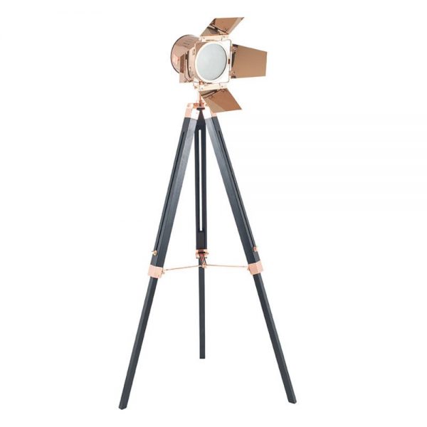 Hereford Copper and Black Tripod Floor Lamp