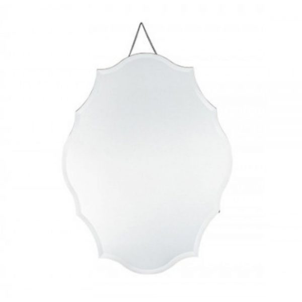 Clear Glass Scalloped Wall Mirror