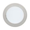 Washed Grey Wood Round Wall Mirror Small