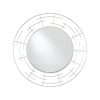 Silver Metal Frame Round Wall Mirror