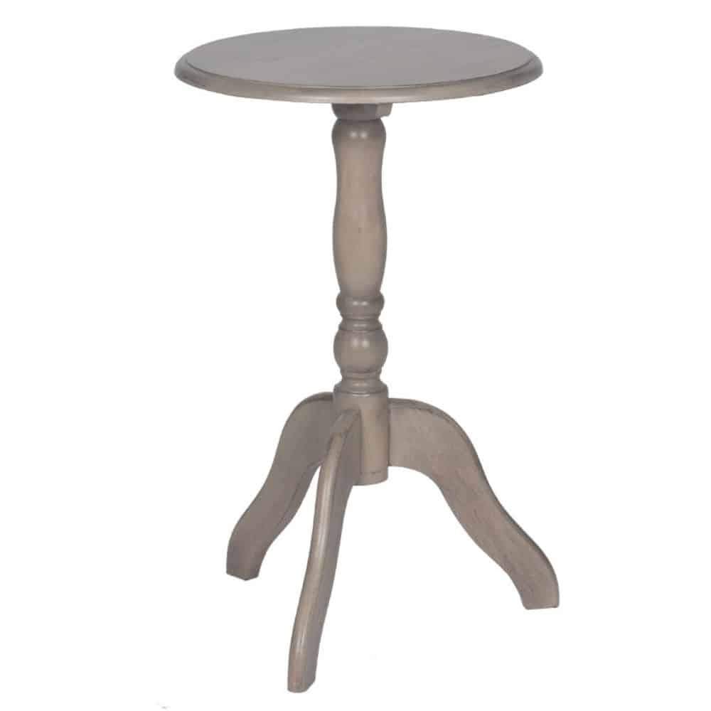 Ashwell Taupe Pine Wood Round Pedestal Table